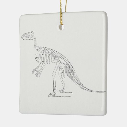 Dinosaur Skeleton Art Keramisch Ornament (Links)