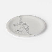 Dinosaur Skeleton Art Papieren Bordje (Gekanteld)