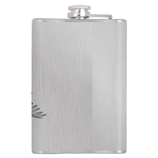 Dinosaur Skeleton Fossil Fuel on Aluminium Design Heupfles (Achterkant)