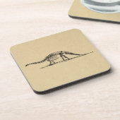 Dinosaur Skeleton  kunst Bier Onderzetter (Linkerzijde)