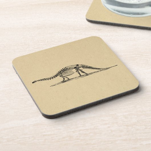 Dinosaur Skeleton  kunst Bier Onderzetter (Linkerzijde)