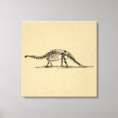 Dinosaur Skeleton kunst Canvas Afdruk (Voorkant)