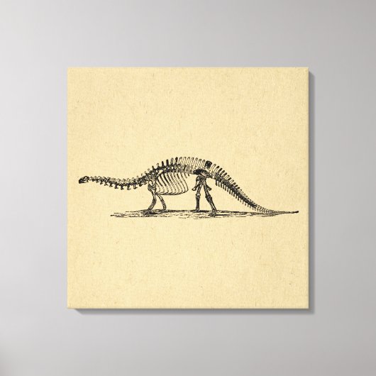 Dinosaur Skeleton kunst Canvas Afdruk (Voorkant)