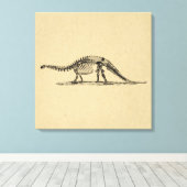 Dinosaur Skeleton kunst Canvas Afdruk (Insitu (Houten vloer))