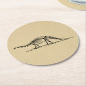 Dinosaur Skeleton  kunst Ronde Kartonnen Onderzetter (Gebogen)