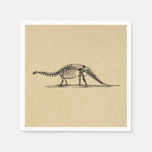 Dinosaur Skeleton  kunst Servet (Voorkant)