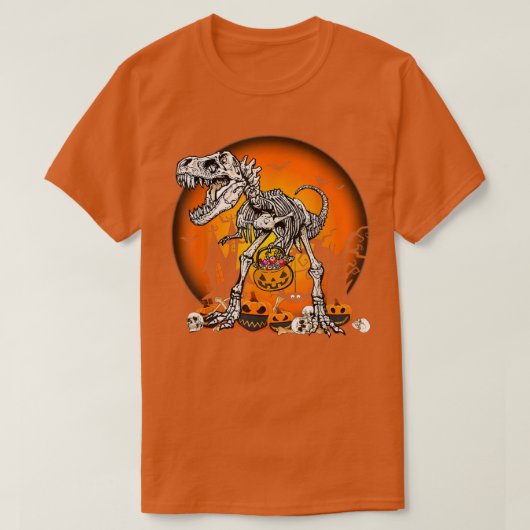 Dinosaur skeleton t la t-shirt (Design voorkant)