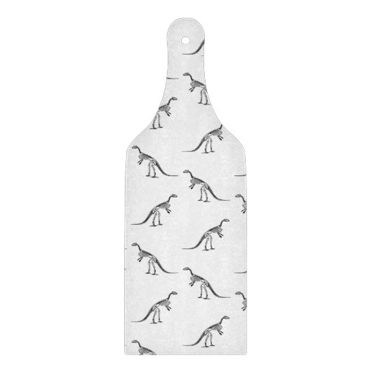  Dinosaur Skeletons Patroon Zwart-wit Snijplank (Voorkant)