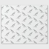 Dinosaur Skeletons Pattern CUSTOM ACHTERGROUND COL Cadeaupapier (Vlak)