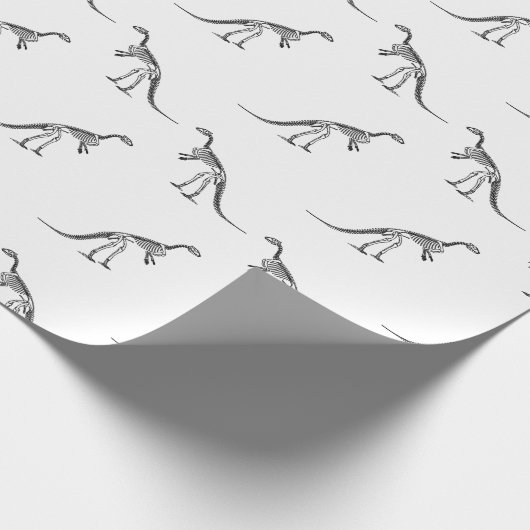 Dinosaur Skeletons Pattern CUSTOM ACHTERGROUND COL Cadeaupapier (Hoek)