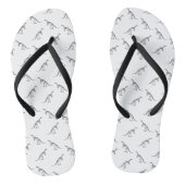 Dinosaur Skeletons Pattern CUSTOM ACHTERGROUND COL Teenslippers (Voetbed)