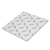 Dinosaur Skeletons Pattern CUSTOM ACHTERGROUND COL Tegeltje (Zijkant)