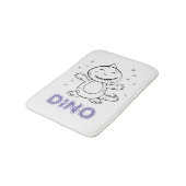 Dinosaur - Sketched Art Animal in zwart-wit Badmat (Gekanteld)
