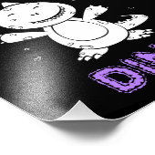 Dinosaur - Sketched Art Animal in zwart-wit Foto Afdruk (Hoek)