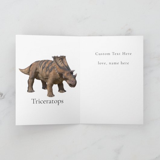 Dinosaur Skull BIRTHDAY PARTY Kaart (Binnen)