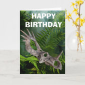 Dinosaur Skull Jussica PARTY Kaart (Gele Bloem)