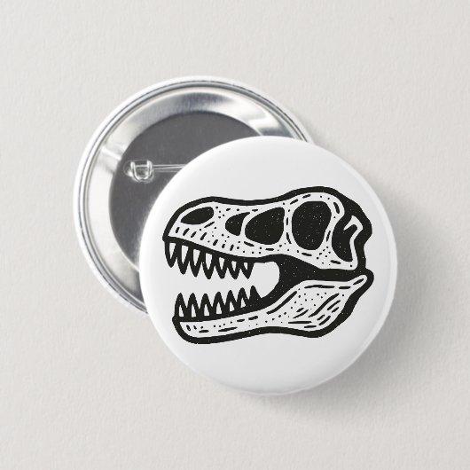Dinosaur Skull Ronde Button 5,7 Cm (Voorkant /achterkant)