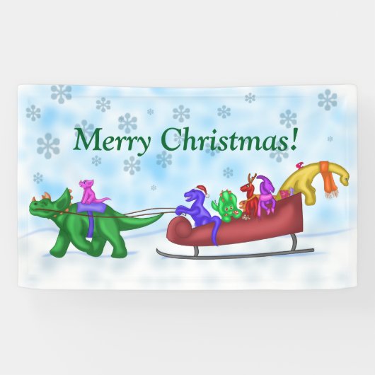 Dinosaur Sleigh Ride Spandoek (Horizontaal)