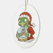 Dinosaur Snow Wereldbol Ornament (Links)