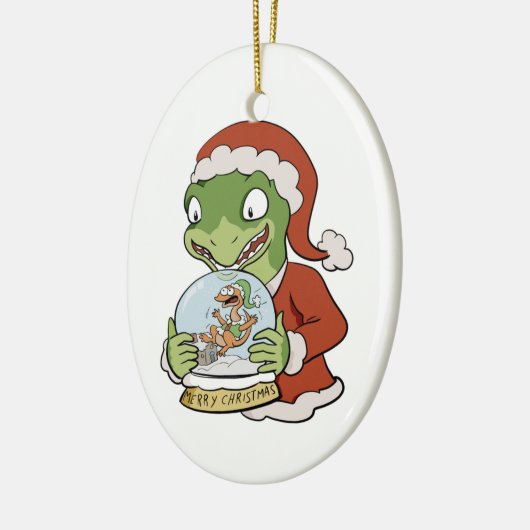 Dinosaur Snow Wereldbol Ornament (Links)