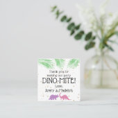 Dinosaur Soap Party Favor 2-zijdige Hang Labels (Staand voorkant)