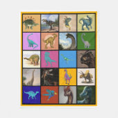 Dinosaur Soorten Fleece Deken (Voorkant)