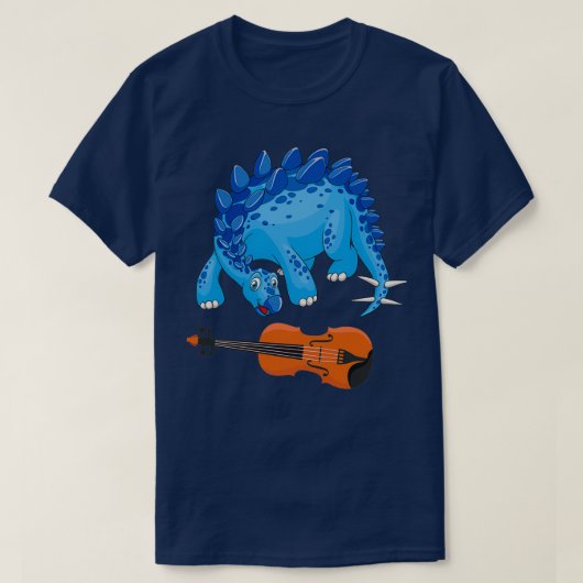 Dinosaur speelt Violin Funny Good Dinosaur Violin T-shirt (Design voorkant)