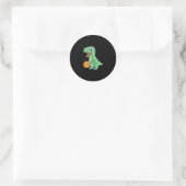 Dinosaur Speling Basketball Ronde Sticker (Tas)