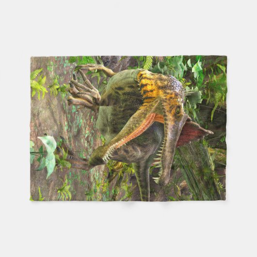 Dinosaur Spinosaurus Fleece Deken (Voorkant (Horizontaal))