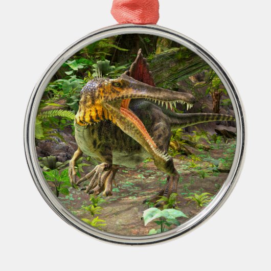 Dinosaur Spinosaurus Metalen Ornament (Voorkant)