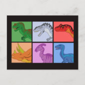 Dinosaur Squares Briefkaart (Voorkant)