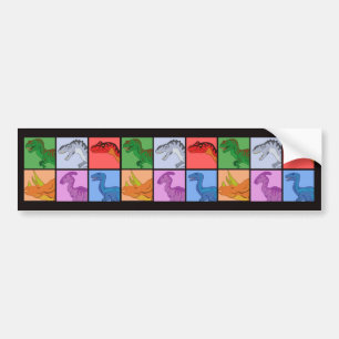 Dinosaur Squares Bumpersticker