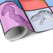 Dinosaur Squares Cadeaupapier (Rol Hoek)