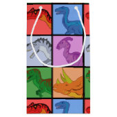 Dinosaur Squares Klein Cadeauzakje (Achterkant)