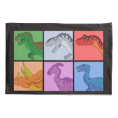 Dinosaur Squares Kussensloop (Achterkant)