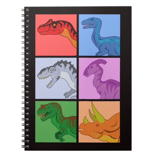 Dinosaur Squares Notitieboek (Voorkant)