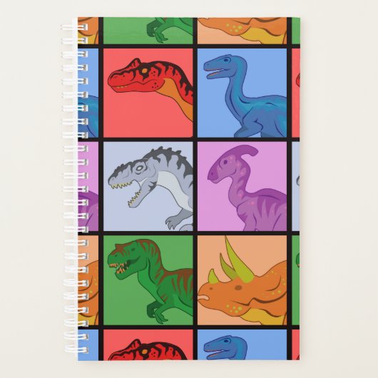 Dinosaur Squares Planner (Voorkant)