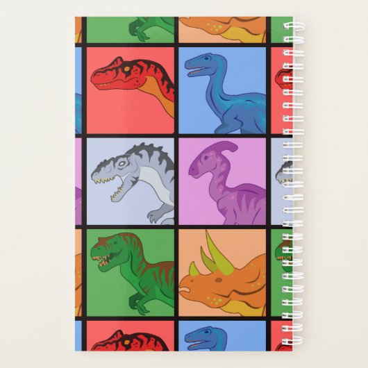Dinosaur Squares Planner (Achterkant)