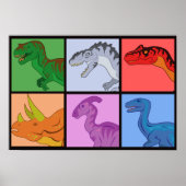 Dinosaur Squares Poster (Voorkant)