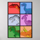 Dinosaur Squares Poster (Voorkant)