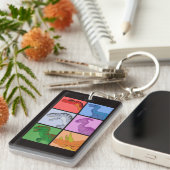 Dinosaur Squares Sleutelhanger (Voorkant Rechts)