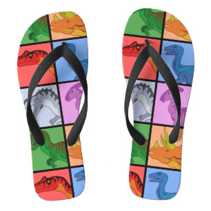 Dinosaur Squares Teenslippers