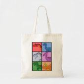 Dinosaur Squares Tote Bag (Voorkant)