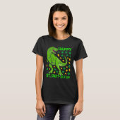 Dinosaur St Patricks Day Happy St Pat Trex rex Boy T-shirt (Voorkant volledig)