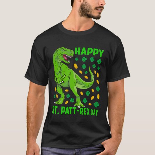 Dinosaur St Patricks Day Happy St Pat Trex rex Boy T-shirt (Voorkant)