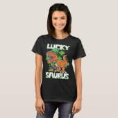 Dinosaur St Patrick's Day LUCKY SAURUS T Rex LUCKY T-shirt (Voorkant volledig)