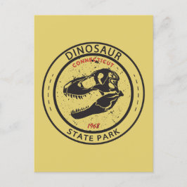 Dinosaur State Park Connecticut Badge Briefkaart