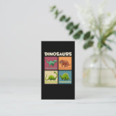 Dinosaur Stegosarus T-rex Triceratops Dino Visitekaartje (Staand voorkant)