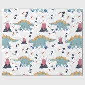 Dinosaur Stegosaurus Cadeaupapier (Vlak)