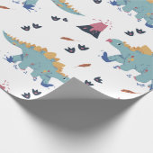 Dinosaur Stegosaurus Cadeaupapier (Hoek)